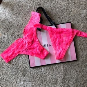 NEW Victoria’s Secret Neon Thongs Medium